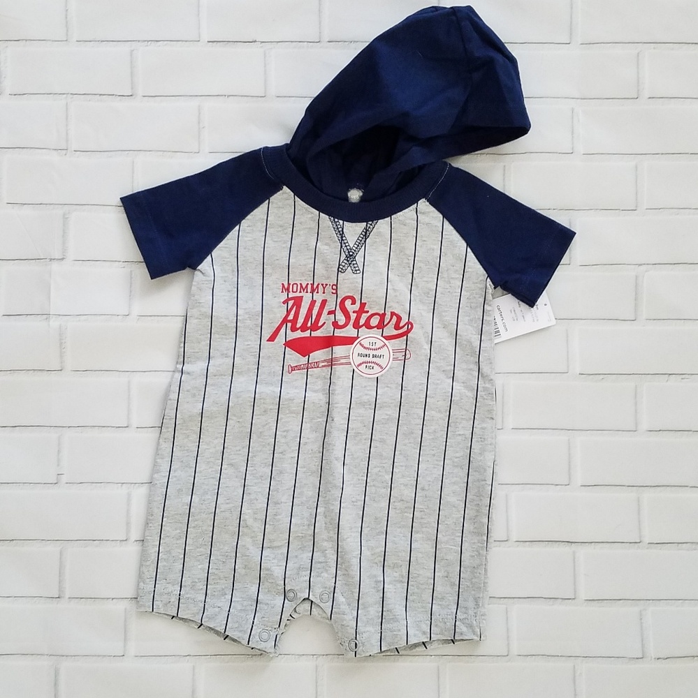 Carter's 9 month onesie with hood - baseball